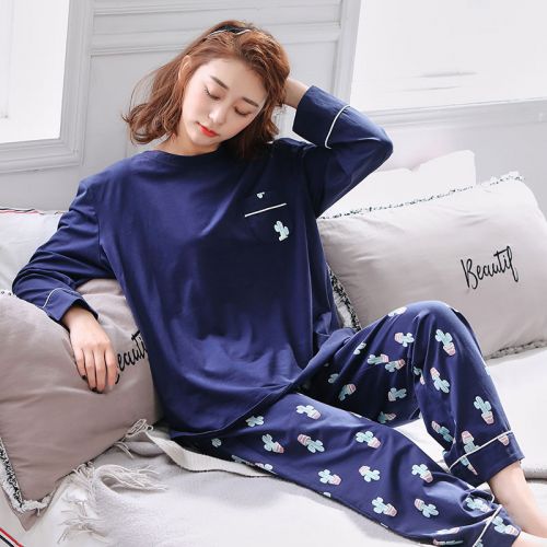 Pyjama pour femme en Coton à manches longues - Ref 2996396