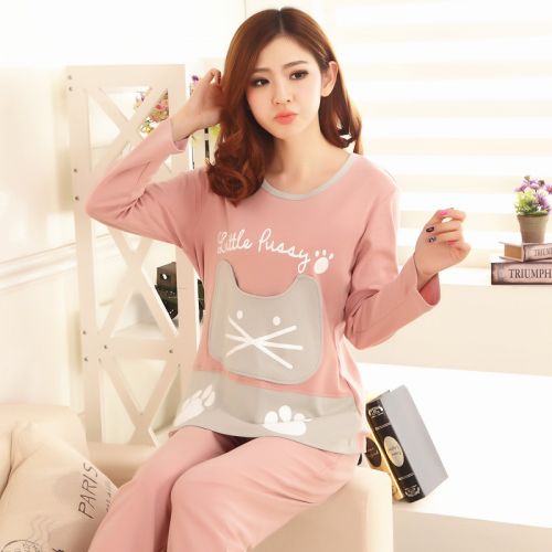 Pyjama pour femme en Coton à manches longues - Ref 2996397