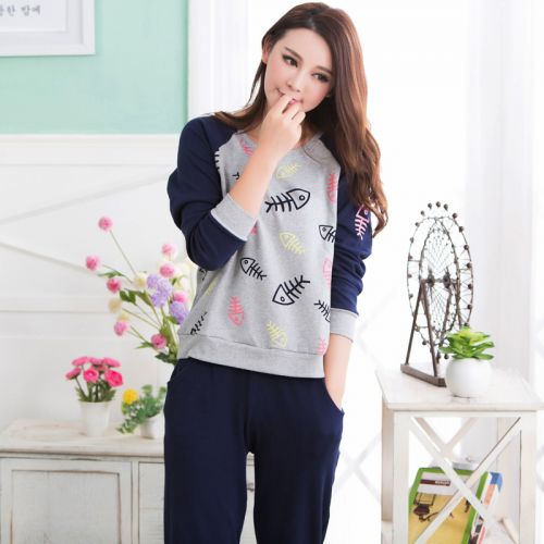 Pyjama pour femme en Coton à manches longues - Ref 2996402