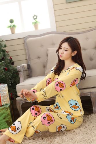 Pyjama pour femme en Coton à manches longues - Ref 2996404