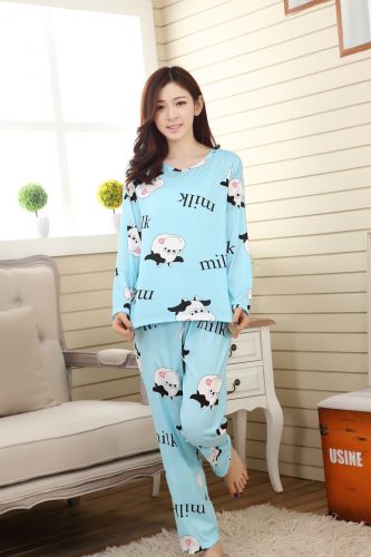 Pyjama pour femme en Coton à manches longues - Ref 2996405