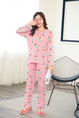 Pyjama pour femme en Coton à manches longues - Ref 2996455