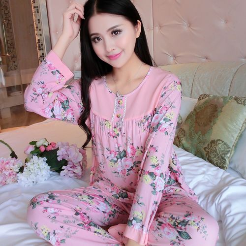 Pyjama pour femme en Viscose à manches longues - Ref 2996477