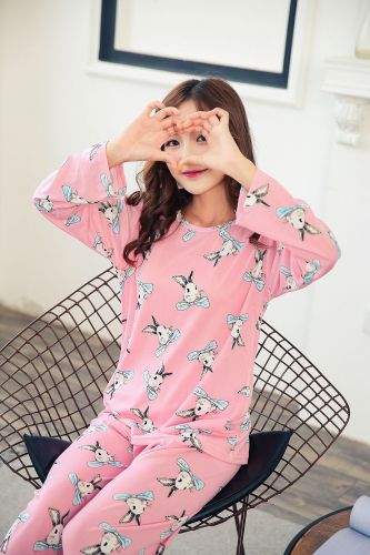 Pyjama pour femme en Coton à manches longues - Ref 2996536