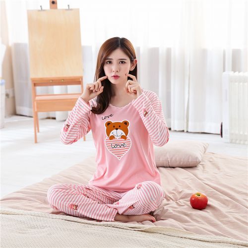 Pyjama pour femme en Coton à manches longues - Ref 2996544