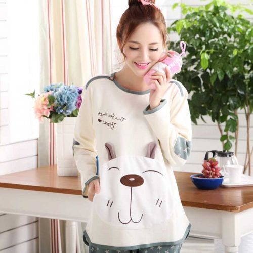 Pyjama pour femme en Coton à manches longues - Ref 2996621