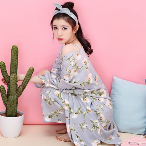 Pyjama pour femme en Coton à manches longues - Ref 2996642