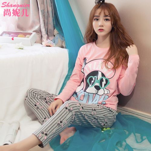 Pyjama pour femme ROOM ANGE BOUDOIR en Coton à manches longues - Ref 2996712