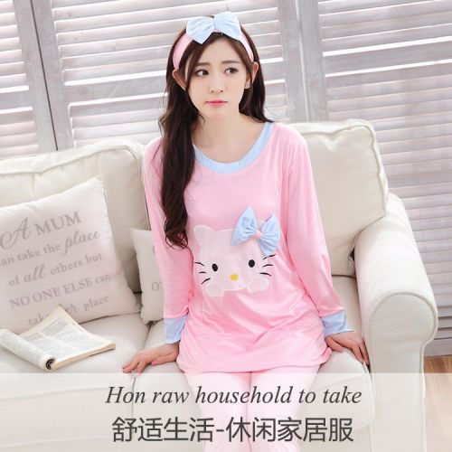 Pyjama pour femme en Coton à manches longues - Ref 2996726