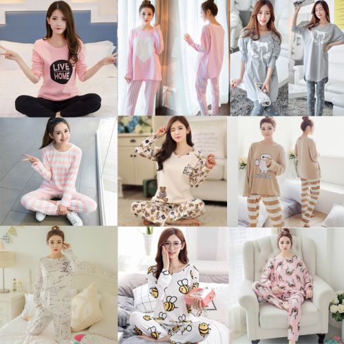 Pyjama pour femme en Coton à manches longues - Ref 2996745