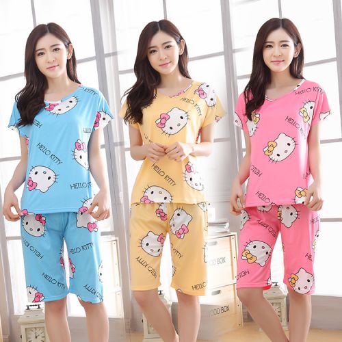 Pyjama pour femme en Polyester à manche courte - Ref 2996783