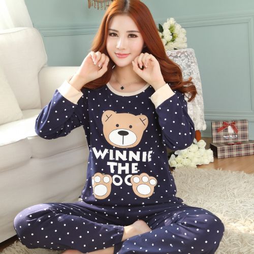 Pyjama pour femme en Coton à manches longues - Ref 2996902