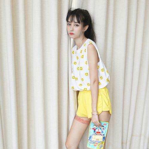 Pyjama pour femme en Coton à sans manches - Ref 2996979