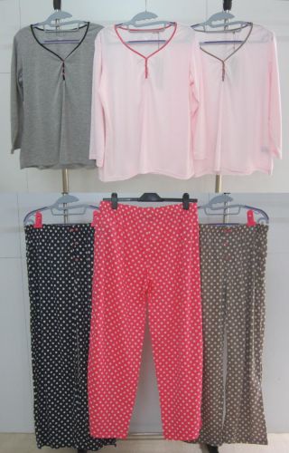 Pyjama pour femme en Coton à manches - Ref 2996983