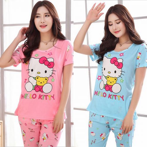 Pyjama pour femme en Coton à manche courte - Ref 2996987