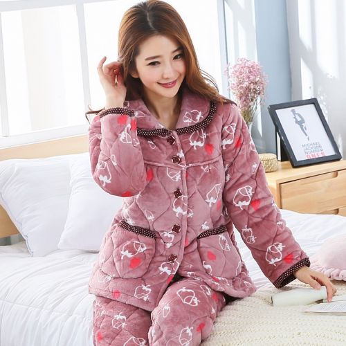 Pyjama pour femme en Coton à manches longues - Ref 2997170