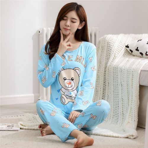 Pyjama pour femme en Coton à manches longues - Ref 2997251