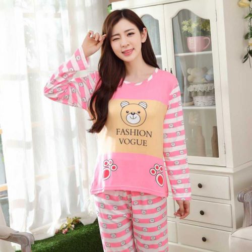 Pyjama pour femme en Fibre de charbon bambou à manches longues - Ref 2997267