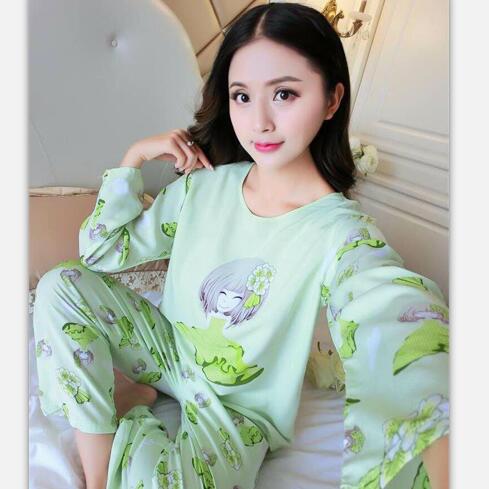 Pyjama pour femme en Coton à manches longues - Ref 2997326