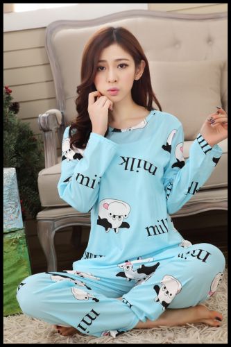 Pyjama pour femme en Coton à manches longues - Ref 2997333