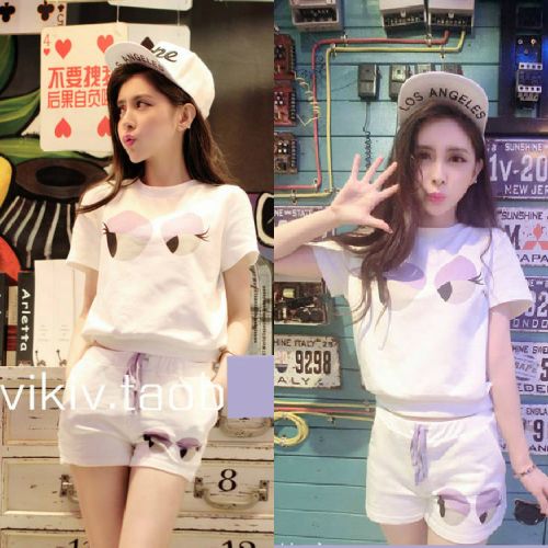 Pyjama pour femme en Coton à manche courte - Ref 2997392