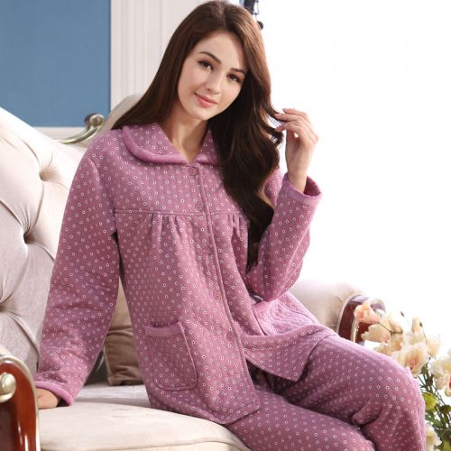 Pyjama pour femme en Coton à manches longues - Ref 2997404