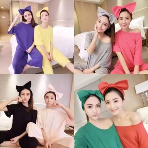 Pyjama pour femme en Coton à manchon moyen - Ref 2997467