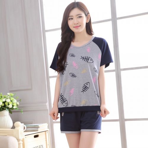 Pyjama pour femme en Coton à manche courte - Ref 2997478