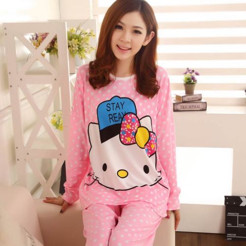 Pyjama pour femme en Polyester à manches longues - Ref 2997505