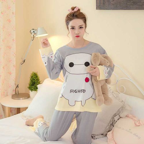 Pyjama pour femme en Coton à manches longues - Ref 2997723