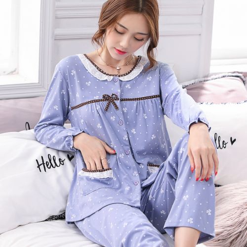 Pyjama pour femme en Coton à manches longues - Ref 2997812