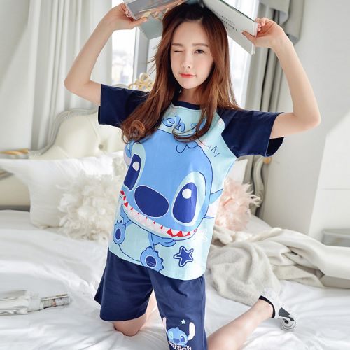 Pyjama pour femme en Coton à manche courte - Ref 2998008