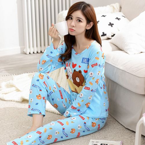 Pyjama pour femme en Coton à manches longues - Ref 2998078