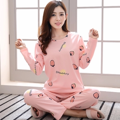 Pyjama pour femme en Coton à manches longues - Ref 2998237