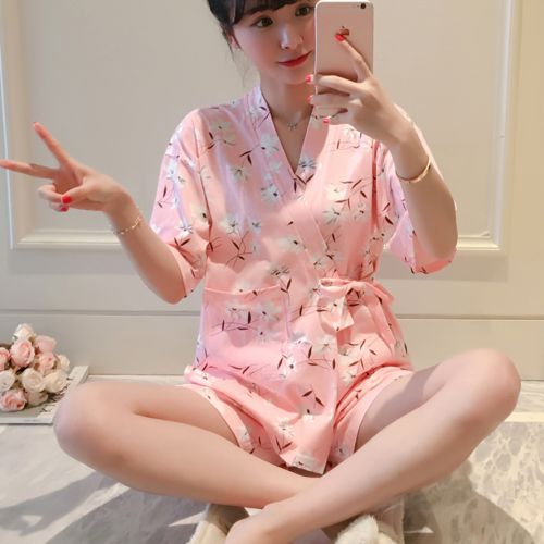 Pyjama pour femme en Coton à manche courte - Ref 2998250