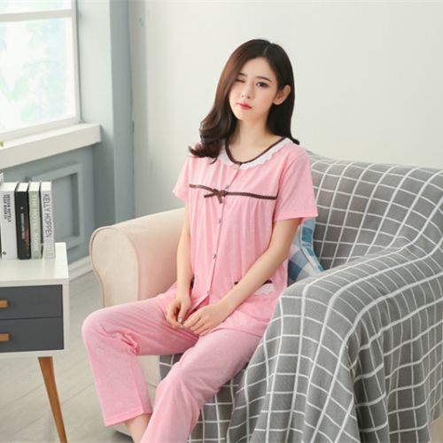 Pyjama pour femme en Coton à manche courte - Ref 2998437