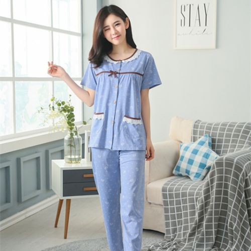 Pyjama pour femme en Coton à manche courte - Ref 2998525