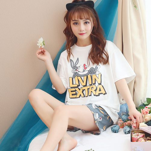 Pyjama pour femme en Coton à manche courte - Ref 2998561