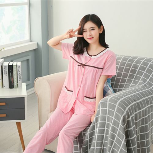 Pyjama pour femme en Coton à manche courte - Ref 2998562