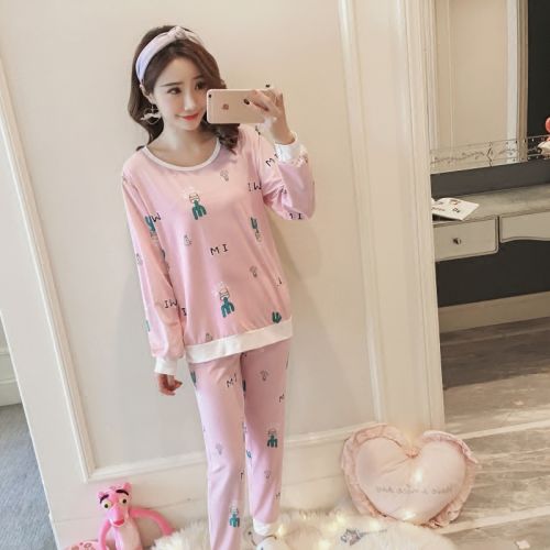 Pyjama pour femme en Coton à manches longues - Ref 2998821