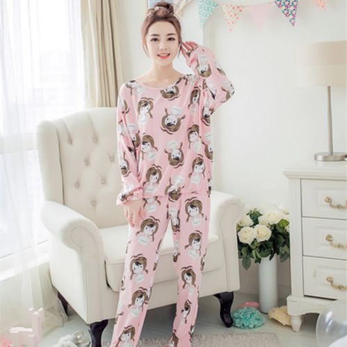 Pyjama pour femme en Coton à manches longues - Ref 2998834