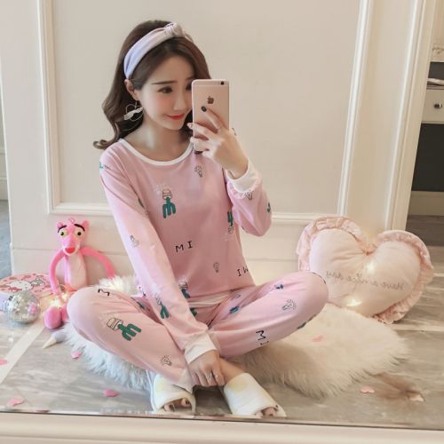 Pyjama pour femme en Coton à manches longues - Ref 2998868