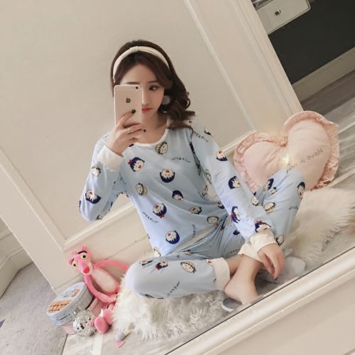 Pyjama pour femme en Coton à manches longues - Ref 2998878