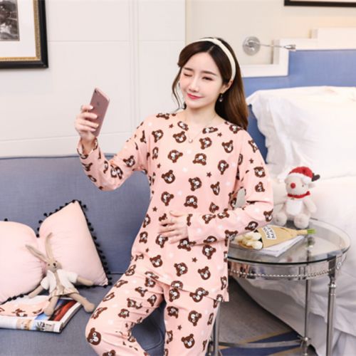 Pyjama pour femme en Coton à manches longues - Ref 2998887