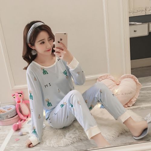 Pyjama pour femme en Coton à manches longues - Ref 2998902