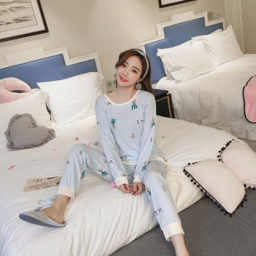 Pyjama pour femme en Coton à manches longues - Ref 2998919