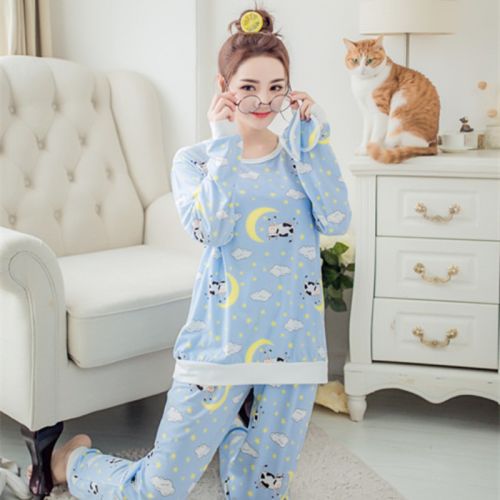 Pyjama pour femme en Coton à manches longues - Ref 2998936