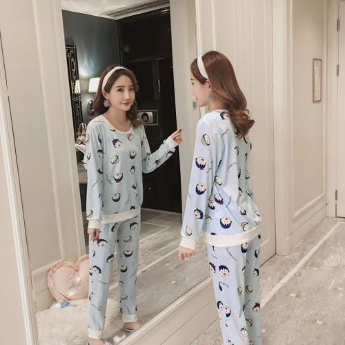 Pyjama pour femme en Coton à manches longues - Ref 2998939