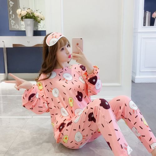 Pyjama pour femme en Coton à manches longues - Ref 2998943