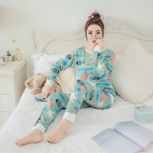 Pyjama pour femme en Coton à manches longues - Ref 2998958